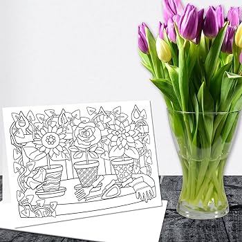 Art eclect adult coloring greeting cards for birthdays thank you note cards and sympathy cards cards with different unique designs and white envelopes set gardenwhite office products