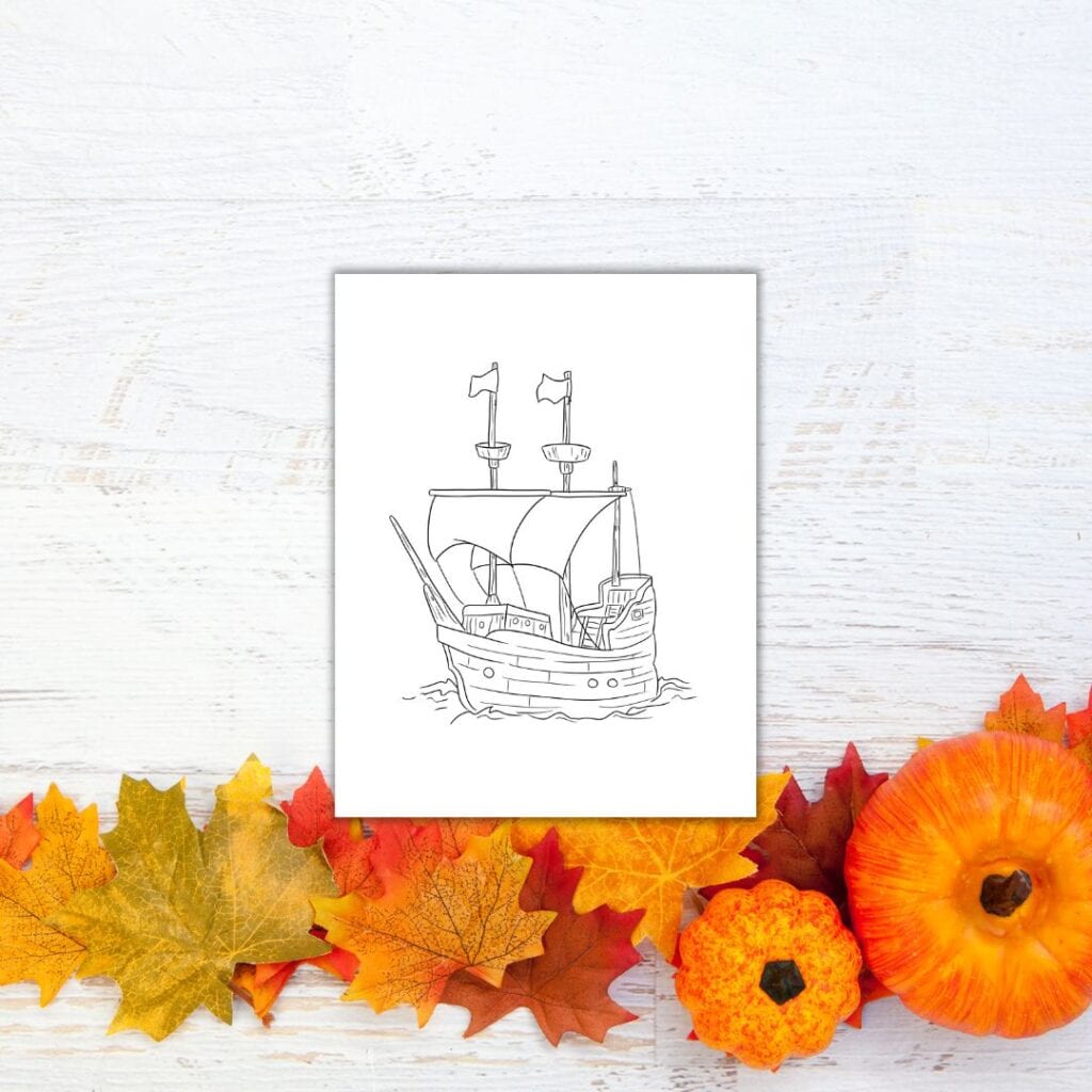 Cute thanksgiving pilgrim coloring pages for kids free printable