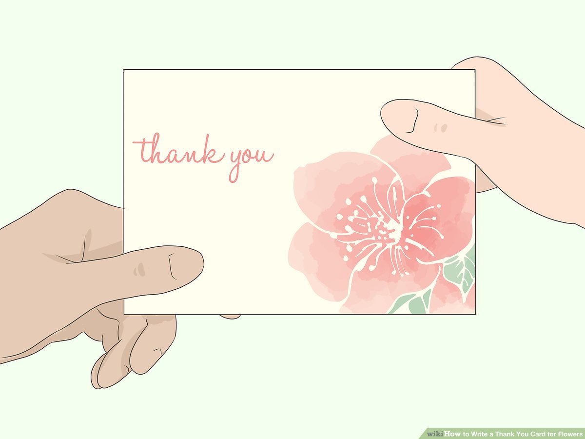 How to write a thank you card for flowers steps