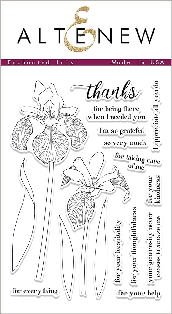 Altenew enchanted iris clear stamp set x