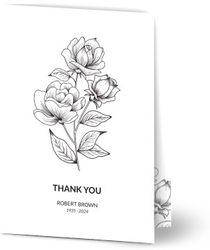 Funeral thank you cards