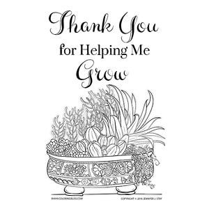 Thank you for helping me grow coloring pages mexican pottery mothers day coloring pages