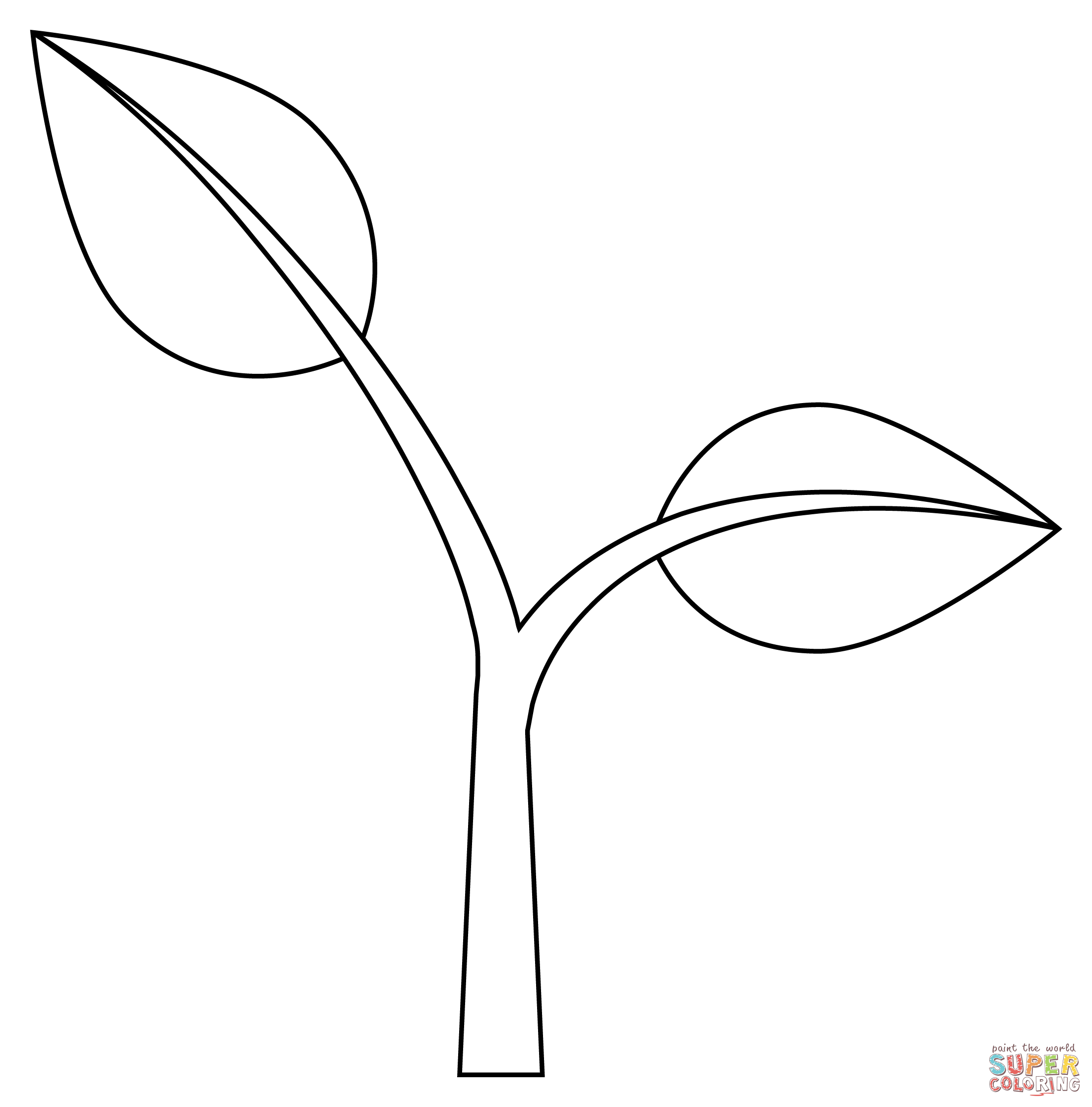 Seedling coloring page free printable coloring pages