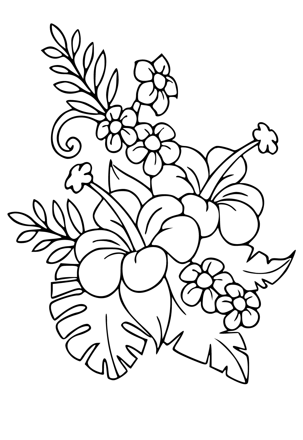 Free printable plant easy coloring page sheet and picture for adults and kids girls and boys