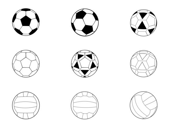 Plantilla de formas vectorial para crear cudos de fãºtbol formas vectorial cudo formas