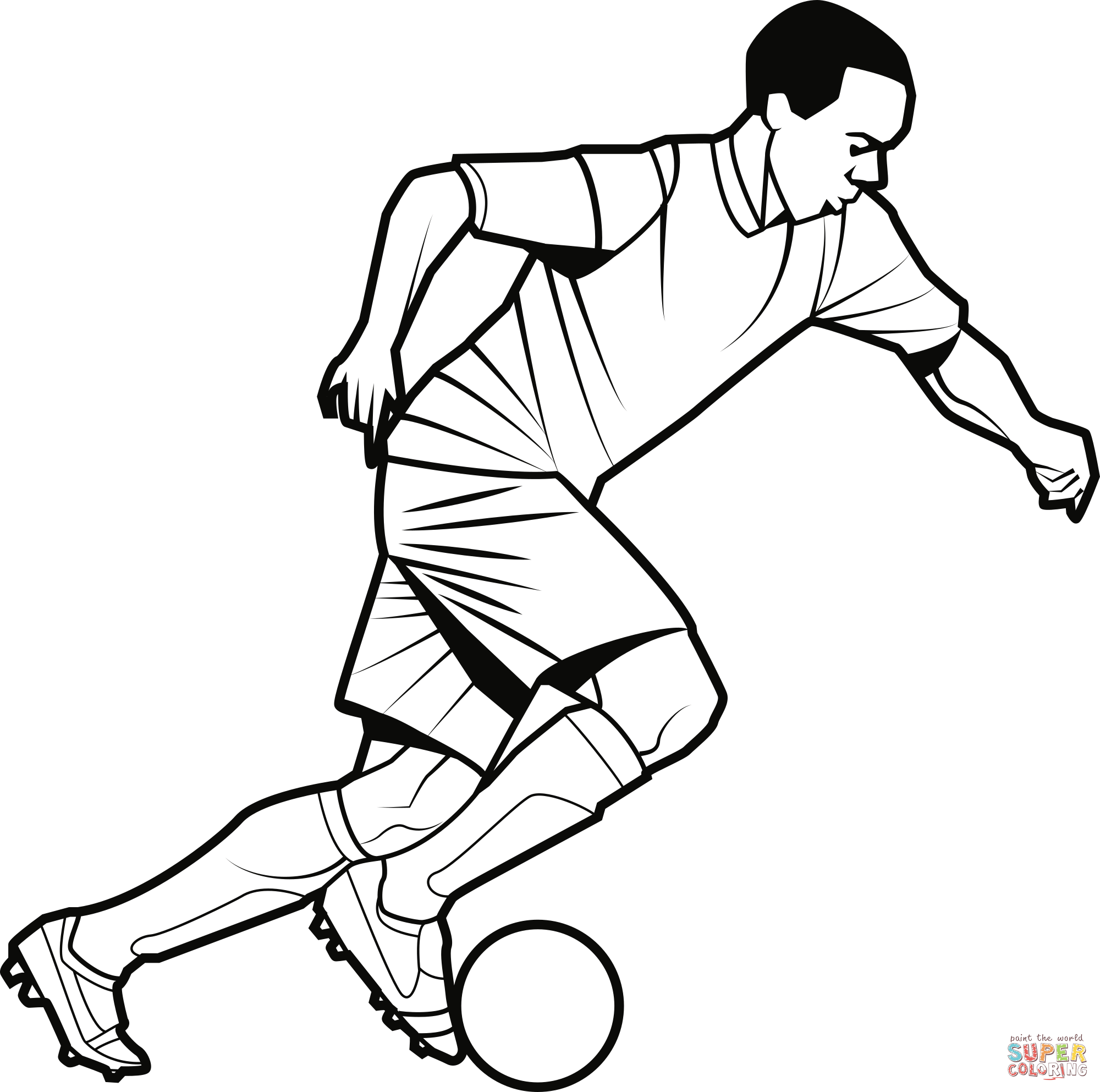 Dibujo de jugador de fãºtbol para colorear dibujos para colorear imprimir gratis