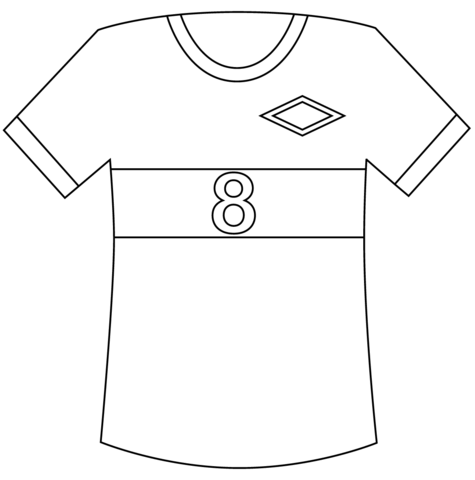 Dibujo de camiseta de fãºtbol para colorear dibujos para colorear imprimir gratis