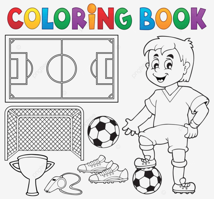 Dibujo de libro para colorear tema fãºtbol vector pintura vector png dibujos dibujo de libro dibujo de futbol dibujo de anillo png y vector para dcargar gratis