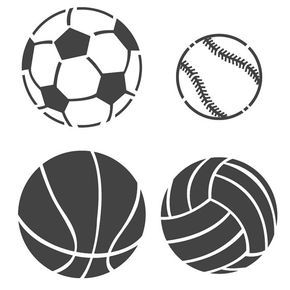 Stencils de pelota deportiva bãisbol pelota de fãºtbol