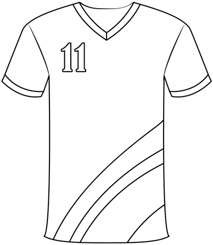 Dibujo de camiseta de fãºtbol para colorear dibujos para colorear imprimir gratis