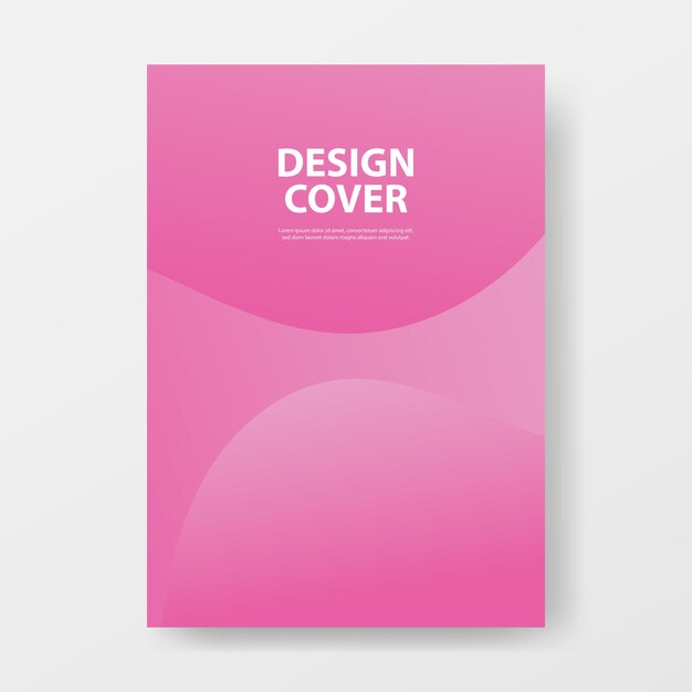 Plantilla de diseão de portada o cartel de color rosa mudo vector premium