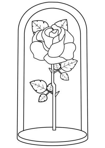 Rose coloring page free printable coloring pages