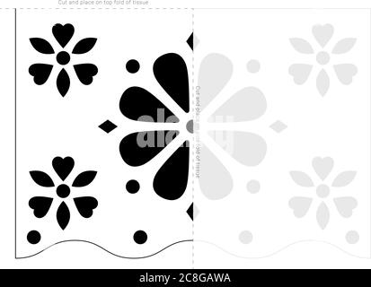 Papel picado black and white stock photos images