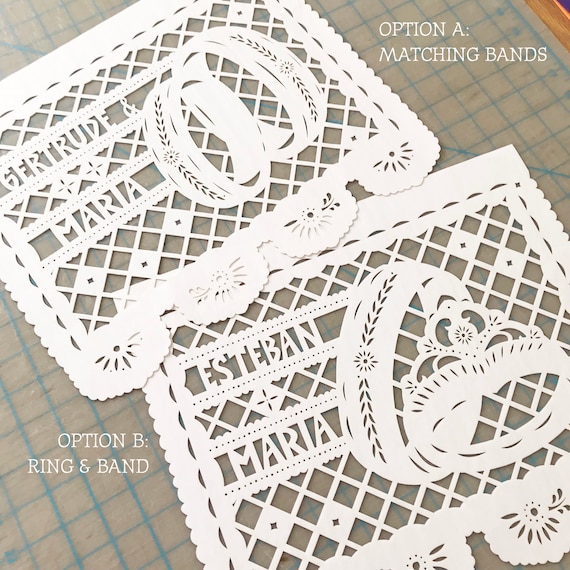 New classics variety wedding papel picado banners personalized custom color designs