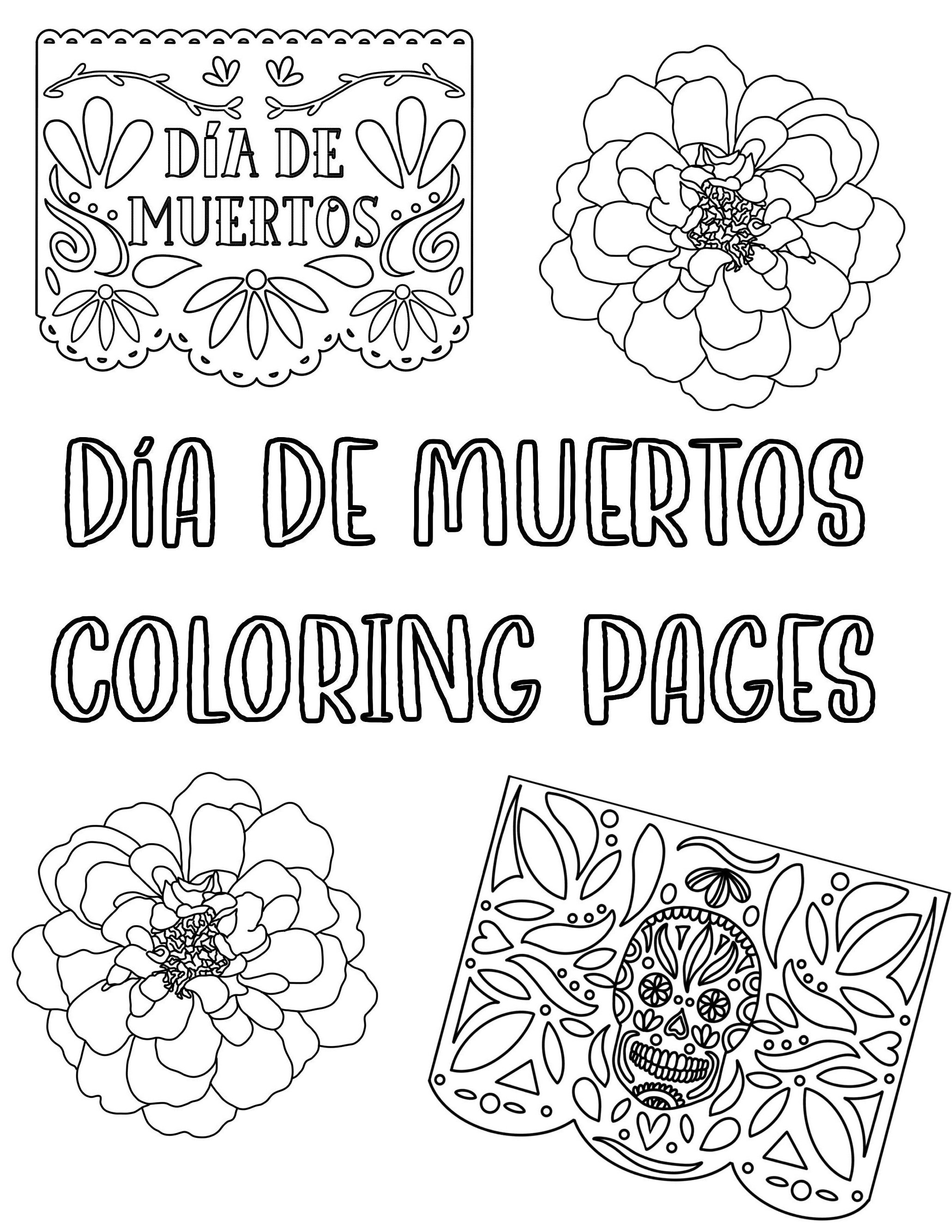 Papel picado coloring page