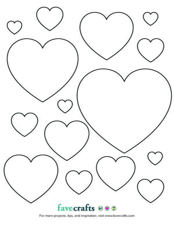 Printable hearts to color pdf download heart printable heart shap template heart coloring pag