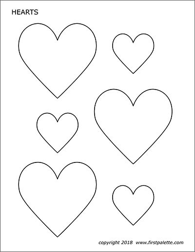 Hearts free printable templat coloring pag firstpalettecom printable heart template heart coloring pag heart shap template