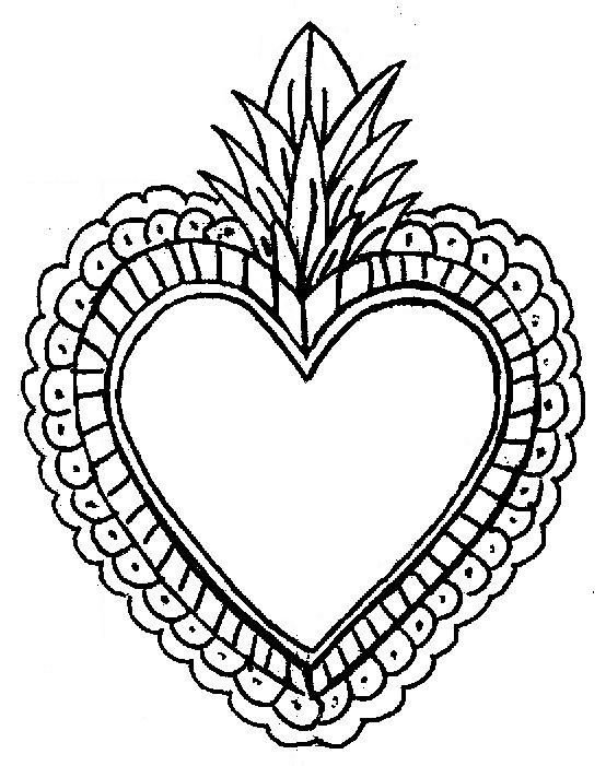 Corazones mexicanos plantillas y dibujos