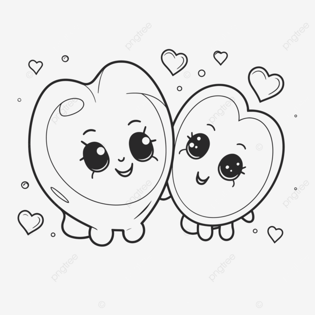 Dibujo de cute dibujos animados dient y corazãn juntos para colorear pãgina quema boceto vector png dibujos dibujo del corazon dibujo del coche dibujo de dibujos animados png y vector para dcargar