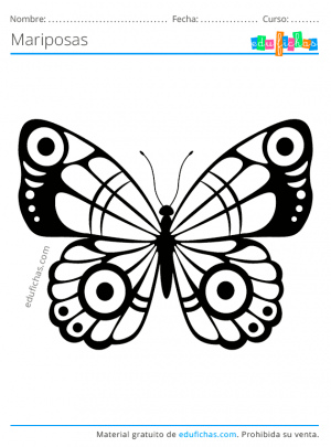 Dibujos de mariposas para colorear descargar gratis pdf para imprimir