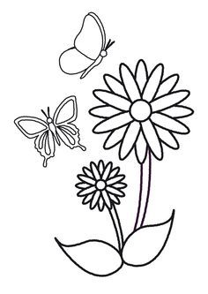 Plantillas de flor y mariposas para colorear mariposas para colorear dibujos para colorear dibujos de flor