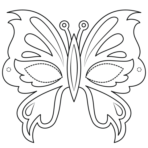 Dibujo de mãscara de mariposa para colorear dibujos para colorear imprimir gratis