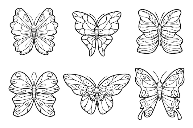 Imãgen de dibujo de mariposas para colorear