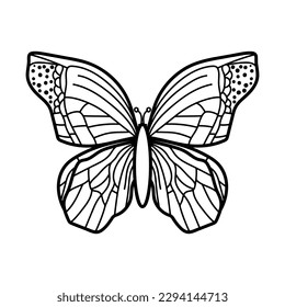 Mariposa para colorear pãgina aislada en vector de stock libre de regalãas