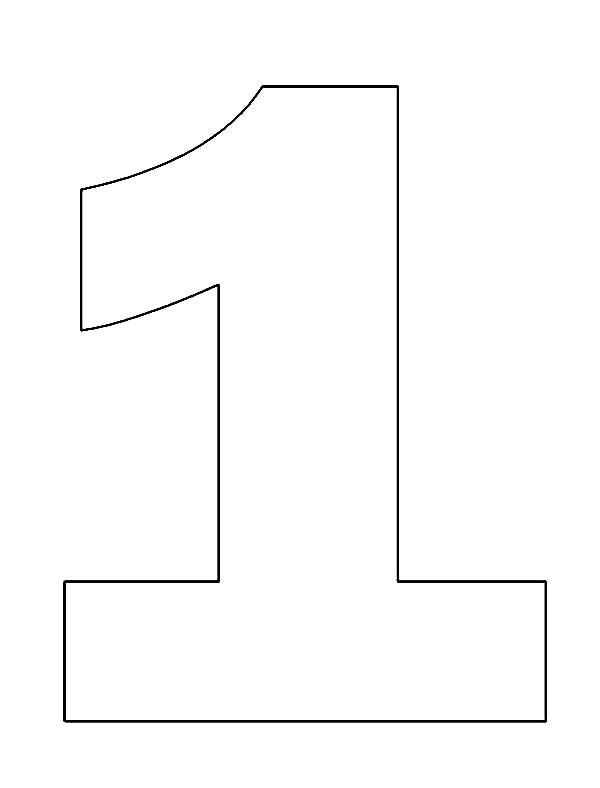 Number one coloring page free printable numbers number stencils templates printable free