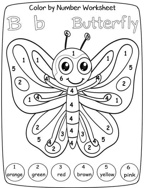 Imãgenes fotos de stock objetos en d y vectores sobre color by number butterfly