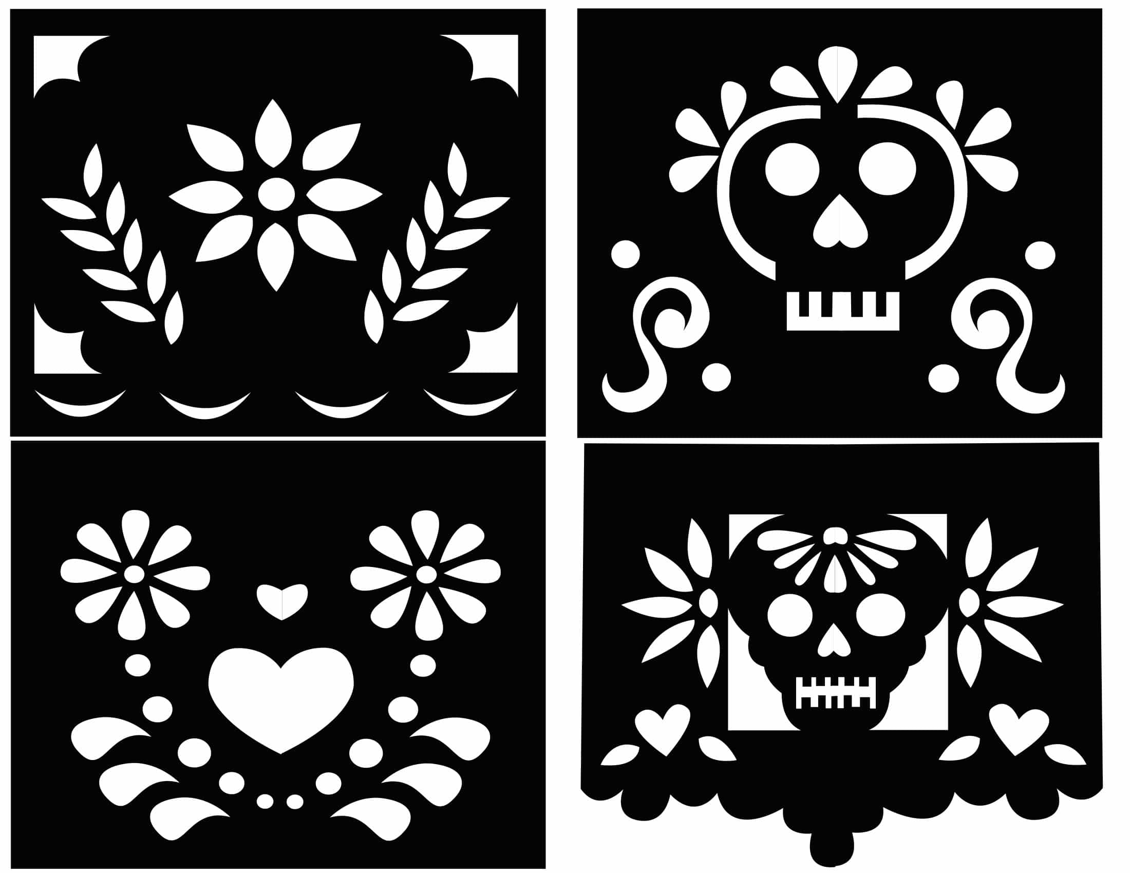 Free printable papel picado templates