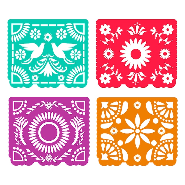 Vector e ilustracion de papel picado para dcargar gratis