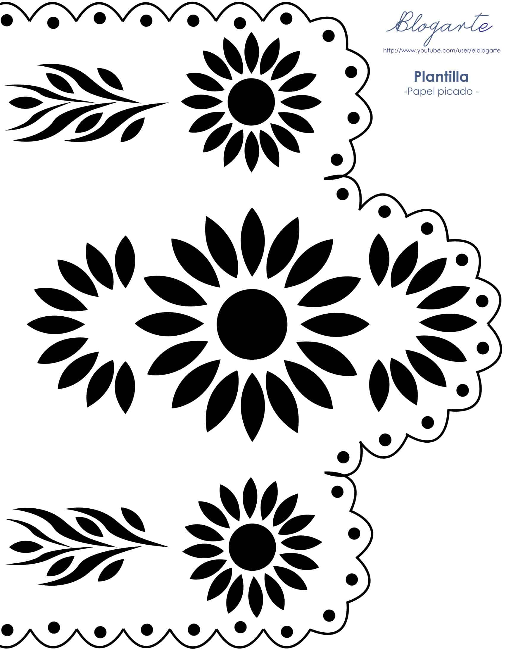 Free printable papel picado templates