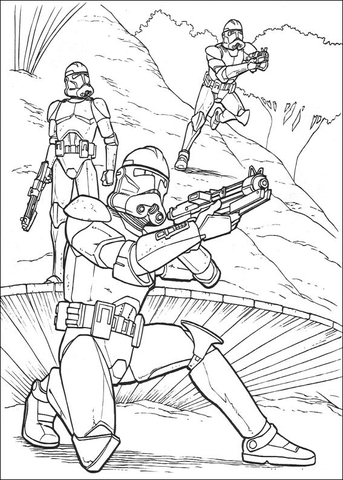 Dibujo de stormtrooper en acciãn para colorear dibujos para colorear imprimir gratis