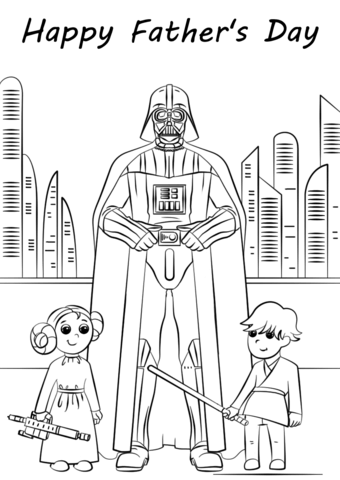 Dibujo de el dãa de padre de star wars para colorear dibujos para colorear imprimir gratis