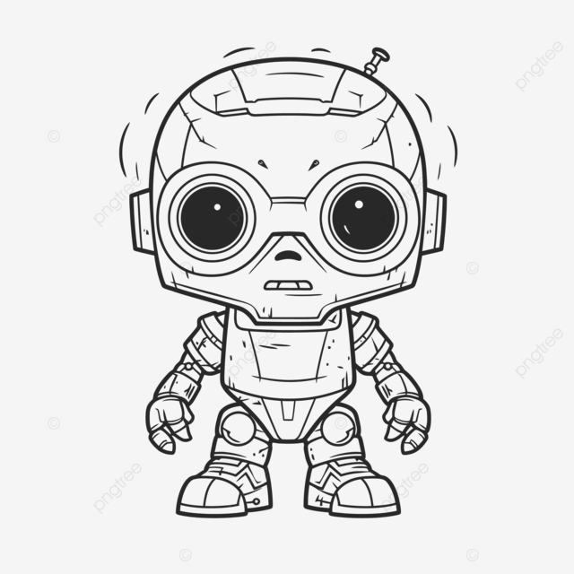 Dibujo de las pãginas para colorear prentan una ilustraciãn un pequeão boceto robot star wars vector png dibujos dibujo de trella dibujo de ala dibujo de rata png y vector para dcargar