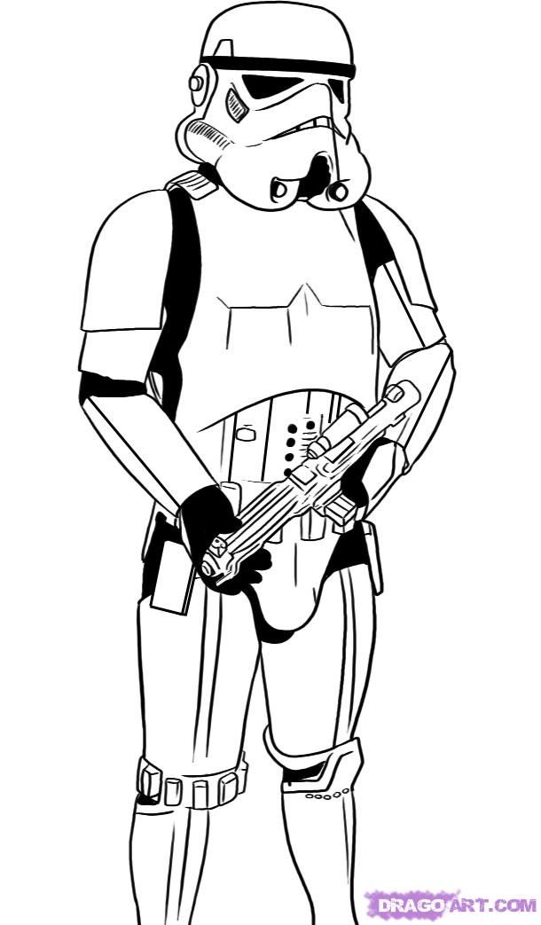 How to draw a stormtrooper step by step st ws chacters draw st ws sci