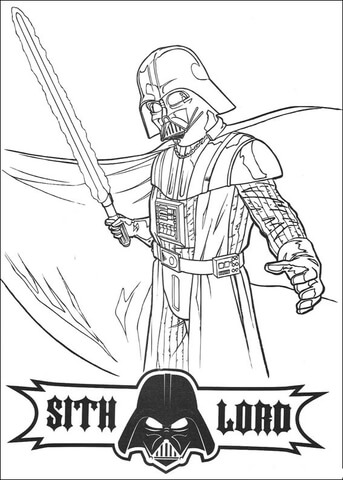 Dibujo de seãor darth vader sith para colorear dibujos para colorear imprimir gratis