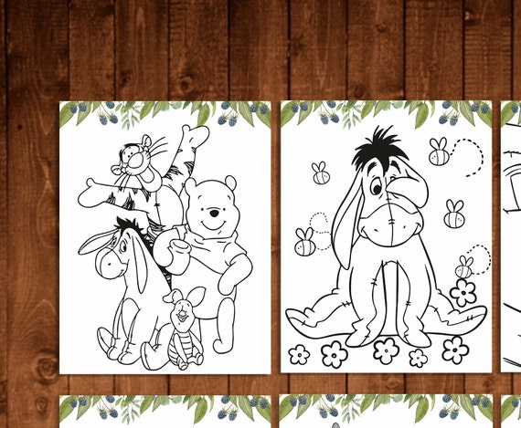 Juegos de cumpleaãos de winnie the pooh pãginas para colorear de winnie sheets juegos de fiesta de winnie the pooh descarga instantãnea digital imprimible