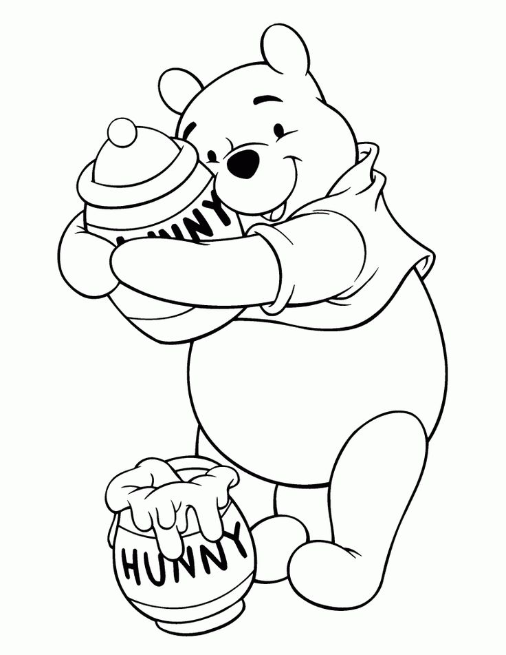 Dibujos de winnie pooh para colorear pintar e imprimir gratis bear coloring pag monkey coloring pag disney coloring pag