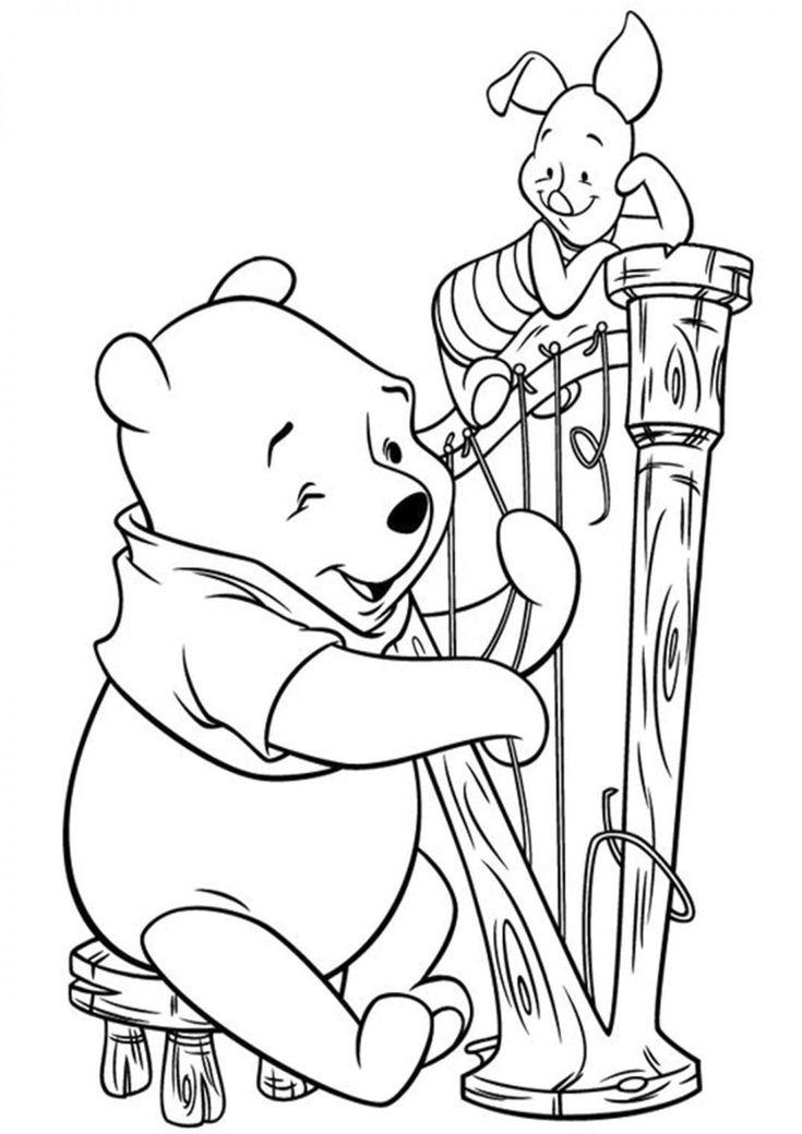 Free easy to print winnie the pooh coloring pages livro de colorir pãginas para colorir da disney desenhos de instrumentos musicais