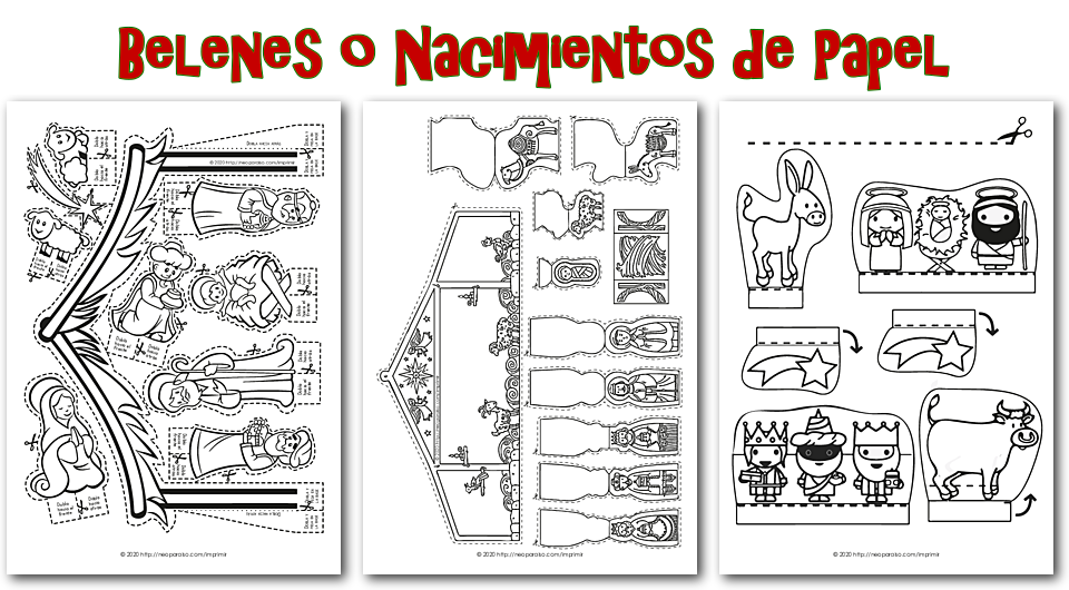 Pdf de plantillas de nacimientos de papel para colorear moldes para decoraciãn paâ pesebres para colorear nacimiento para colorear adornos navideãos de fieltro