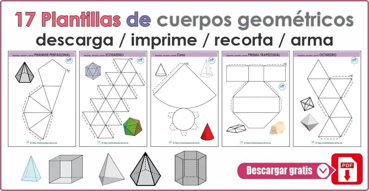 Plantillas de cuerpos geomãtricos