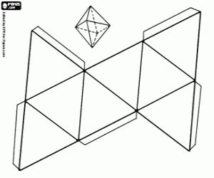 Colorear poliedro de ocho caras octaedro formas geomãtricas d pãginas para colorear forma geomãtrica