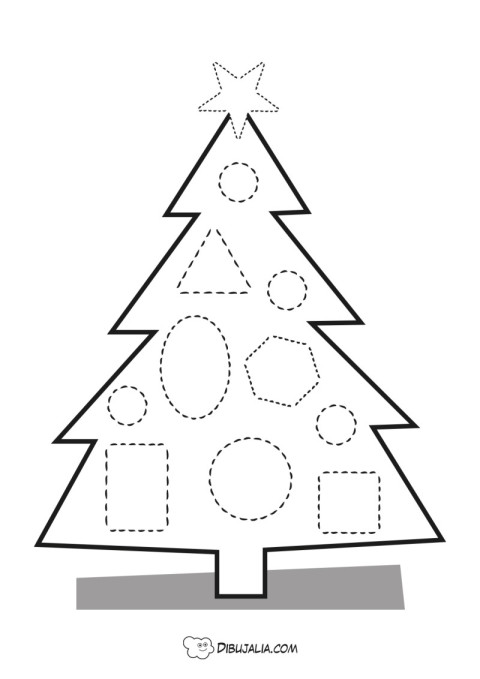 Ãrbol de navidad con formas geometricas