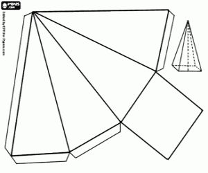 Ausmalbilder d geometrische formen malvorlagen figuras geometricas para armar cuerpos geometricos para armar piramide de base cuadrada