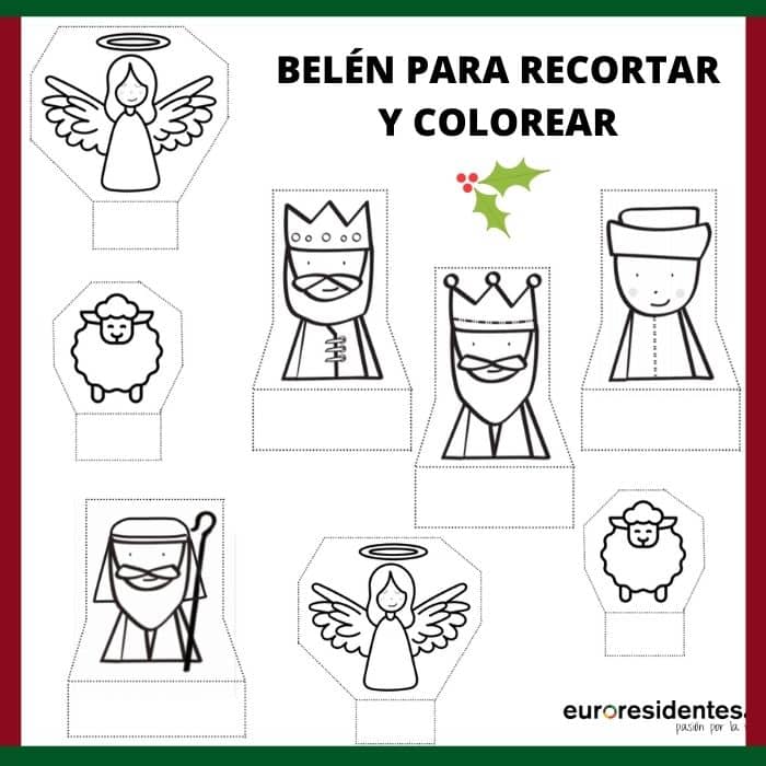 Figuras del belãn para colorear y recortar