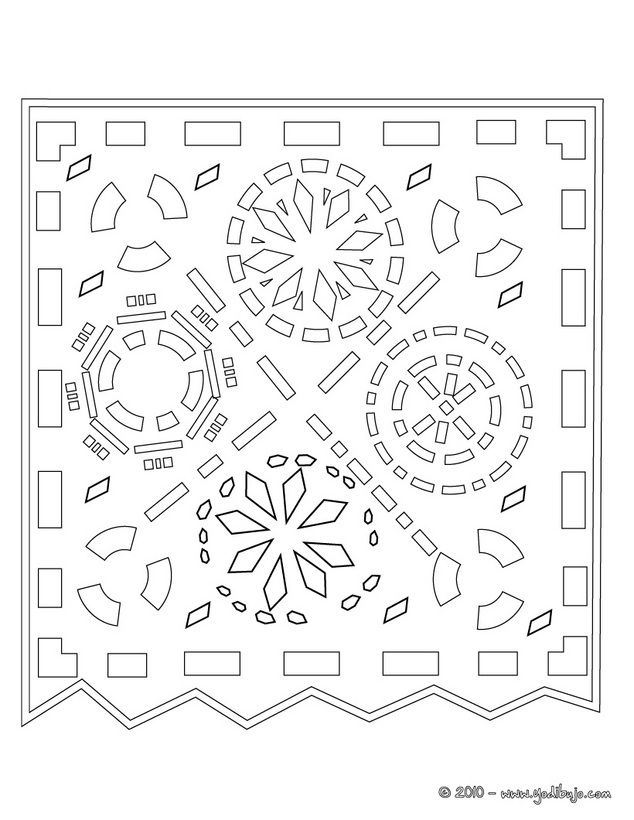 Papel picado paper decorations papel picado coloring pages