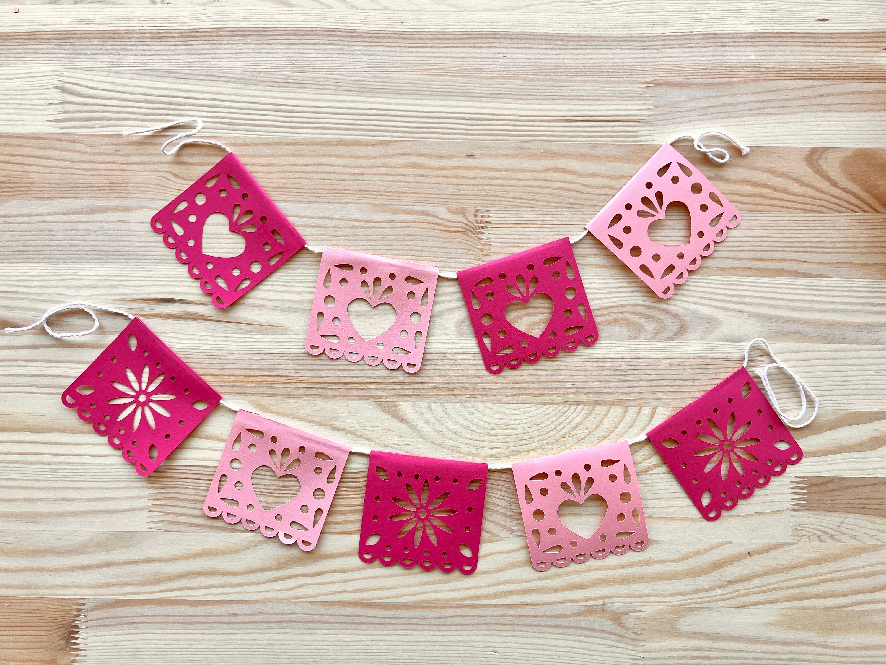 Mini papel picado banner digital file pdf file and svg file instructions included