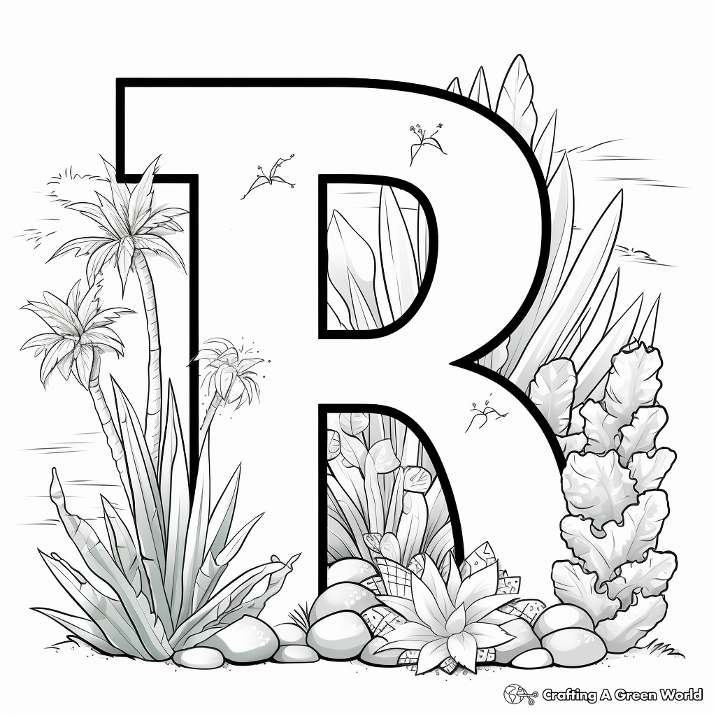 R is for rainbow coloring pages